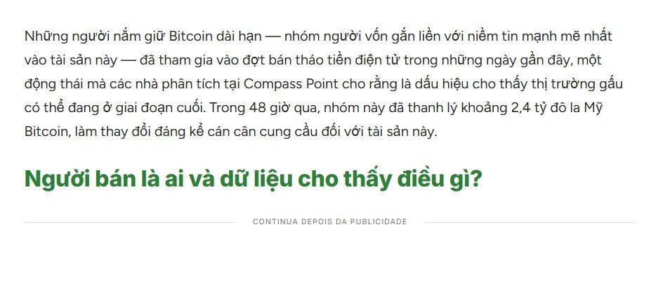 Nhà đầu tư dài hạn Bitcoin bất ngờ xả hàng: Thị trường phát tín hiệu gì?
