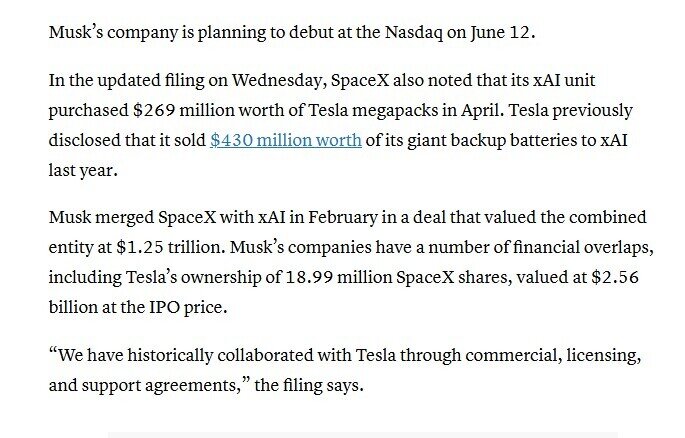 Tỷ phú Elon Musk lại gây sốc: SpaceX IPO 555,6 triệu cổ phiếu, định giá lọt top 10 thế giới