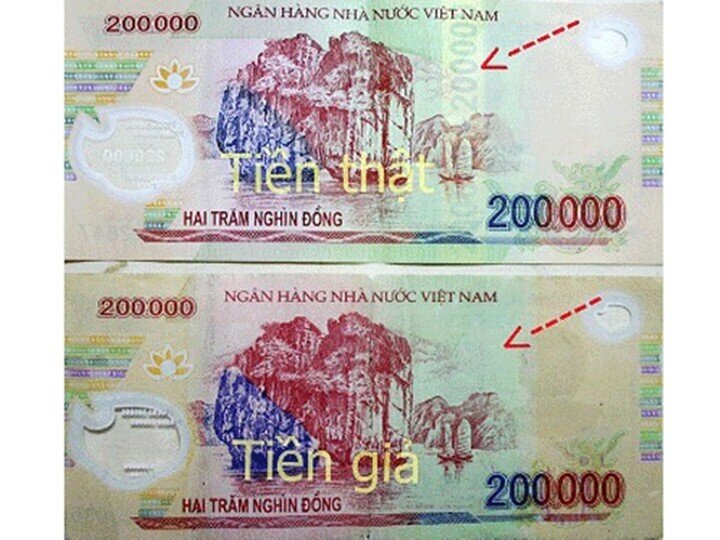 Tiền giả 200.000 đồng xuất hiện trở lại: Cách phân biệt để tránh bị lừa