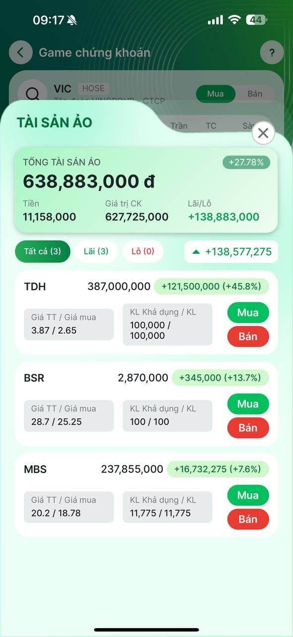 Game Chứng Khoán 2.0 - Giao Diện Mới, Trải Nghiệm Thật
