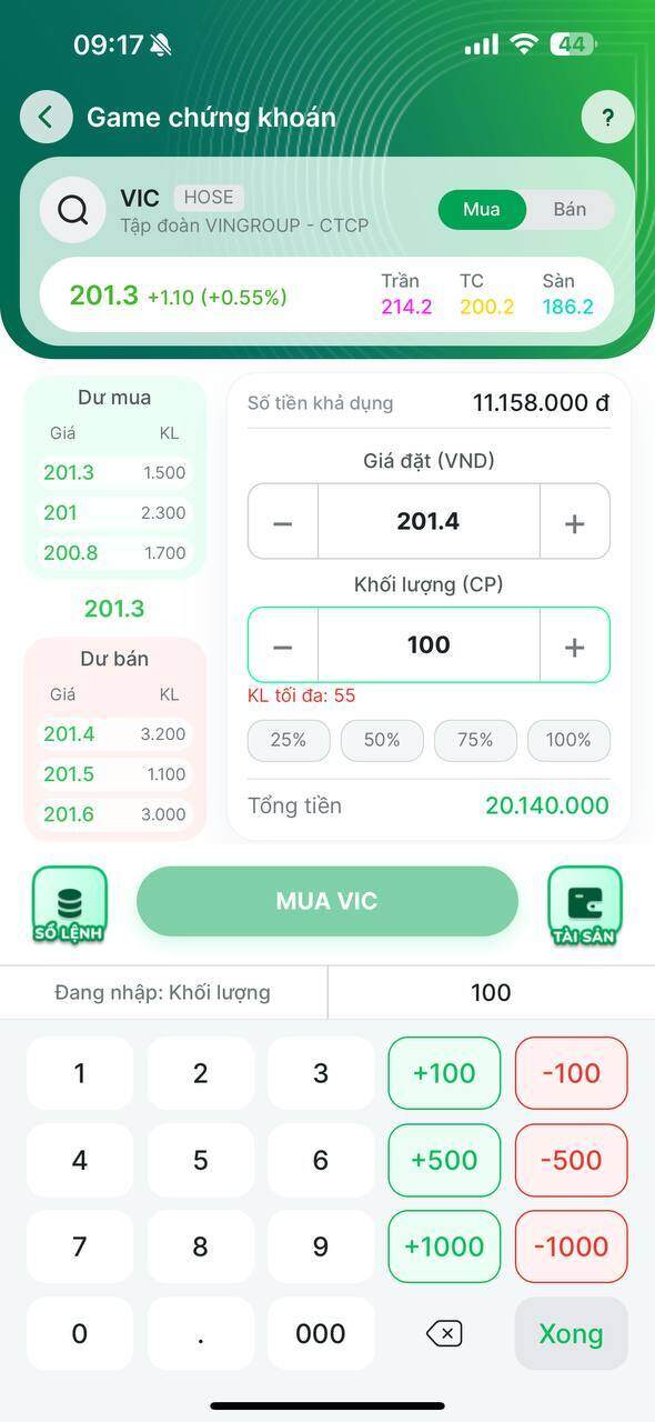 Game Chứng Khoán 2.0 - Giao Diện Mới, Trải Nghiệm Thật