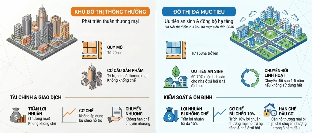 Hà Nội thí điểm khu đô thị đa mục tiêu khác truyền thống thế nào