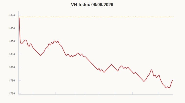 VN-Index giảm gần 50 điểm