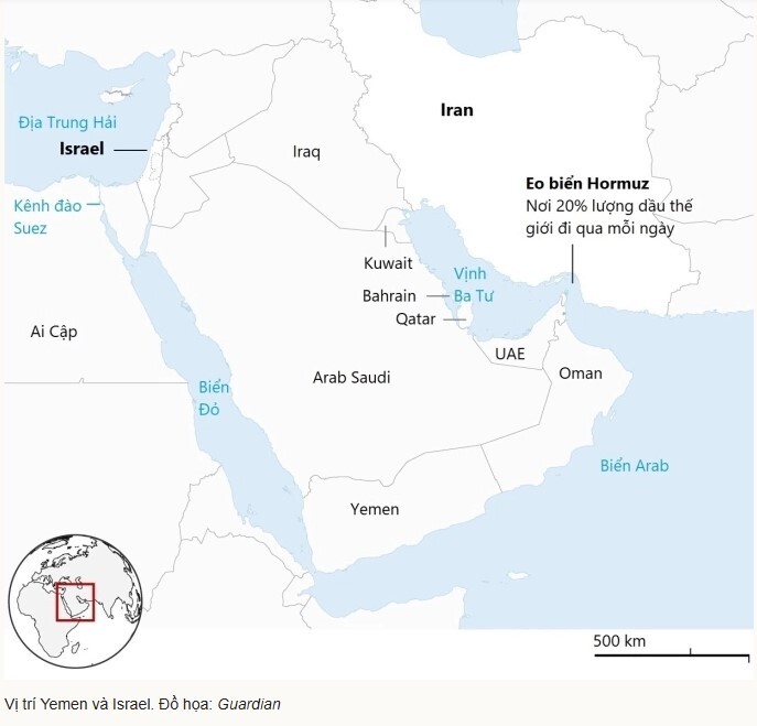 Houthi phóng tên lửa vào Israel, tuyên bố đóng cửa biển Đỏ với Tel Aviv