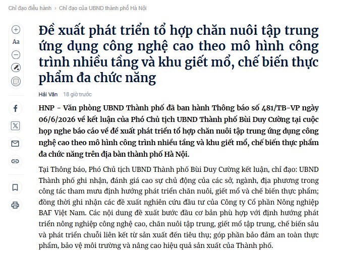 Hà Nội phản hồi đề xuất xây “chung cư” để nuôi lợn