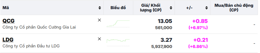 LDG, QCG đồng loạt tím lịm giữa phiên đỏ lửa: Dòng tiền đang đặt cược điều gì?