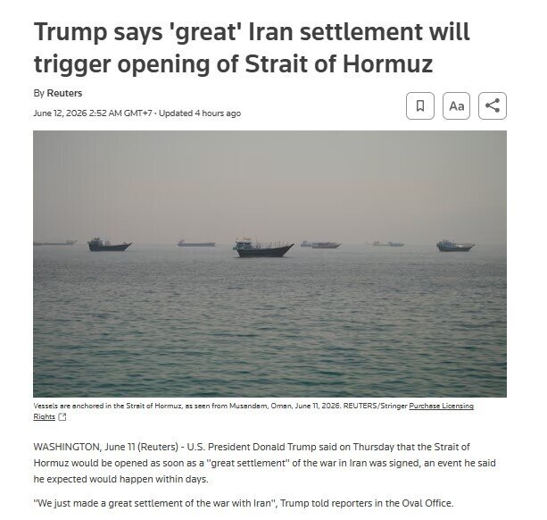 Ông Trump tuyên bố đạt thỏa thuận với Iran