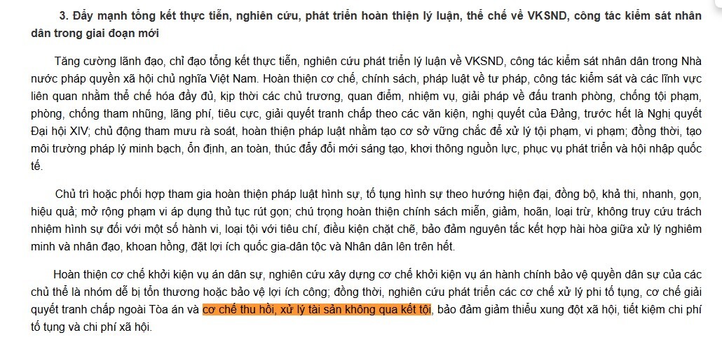 Bộ Chính trị yêu cầu nghiên cứu cơ chế thu hồi tài sản không cần chờ kết tội