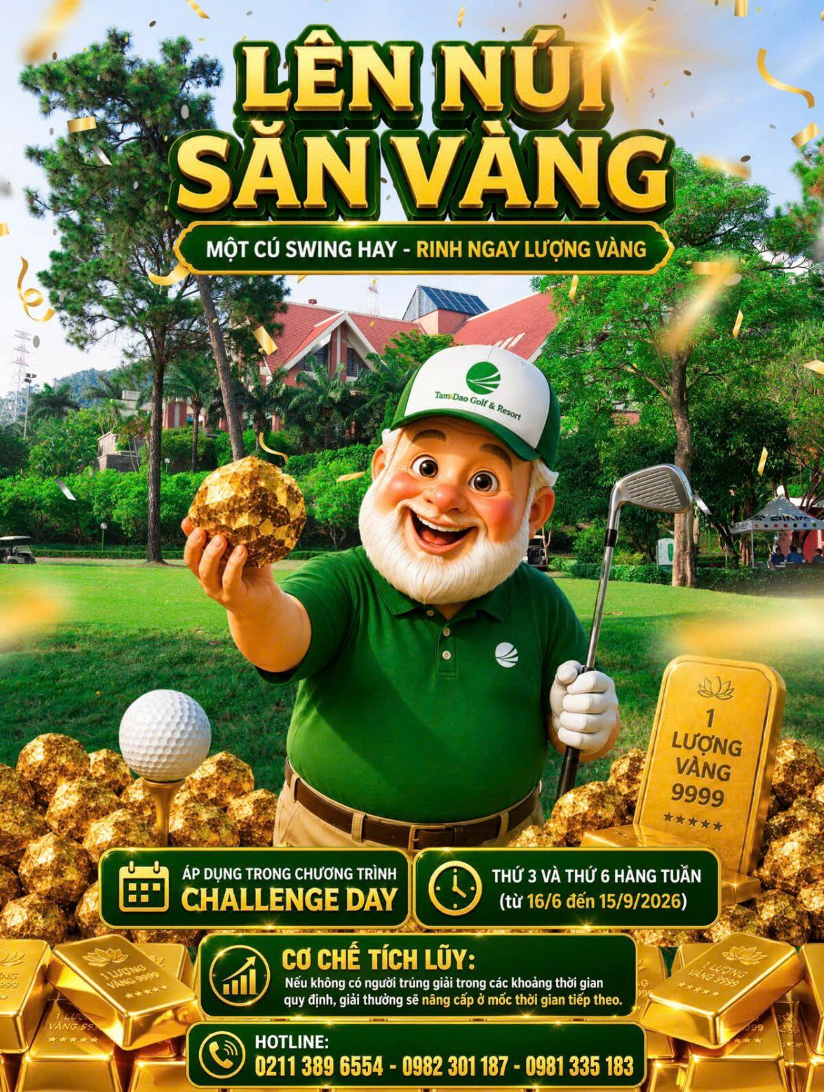 Tam Đảo Golf Resort khởi động chuỗi sự kiện "Challenge Day" :Thử thách cực hạn, giải thưởng tích lũy kỷ lục