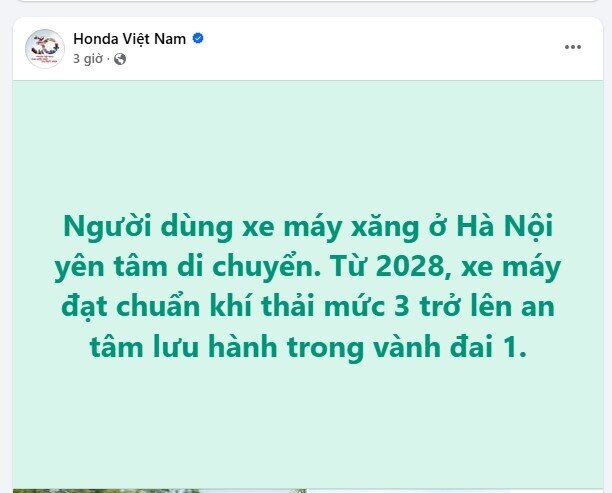Honda lên tiếng trước “cú sốc” lệnh cấm xe máy xăng tại Hà Nội
