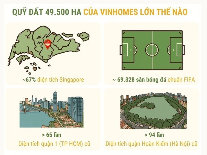 Vinhomes sở hữu quỹ đất lớn thế nào