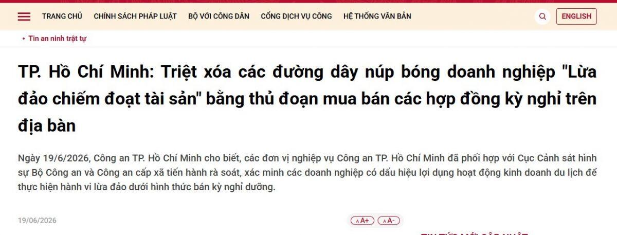 Tiếp tục triệt phá 11 công ty cung cấp mô hình sở hữu kỳ nghỉ, thu giữ 5.563 hợp đồng