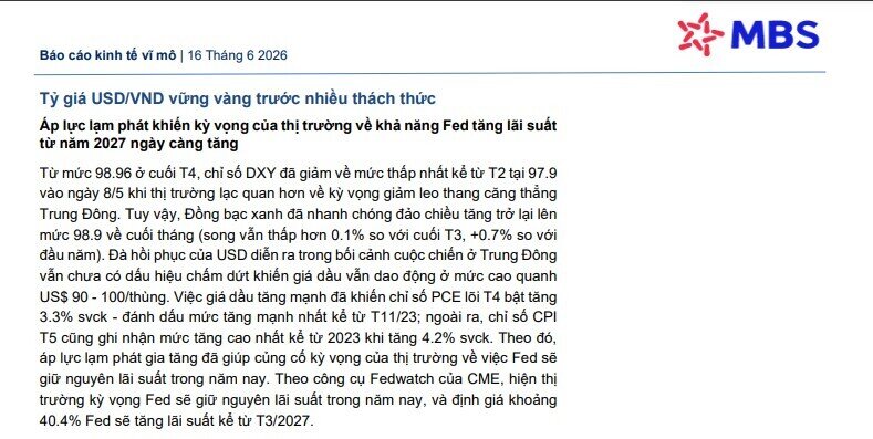 Tỷ giá USD/VND có thể chịu sức ép khi Fed chưa vội giảm lãi suất