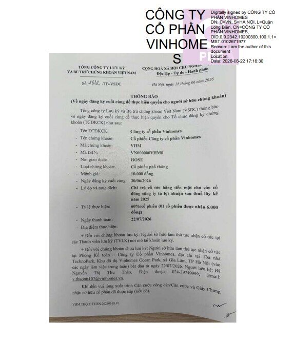 Chính thức chốt lịch: 18.000 tỷ đồng sẽ về tài khoản Vingroup vào ngày này
