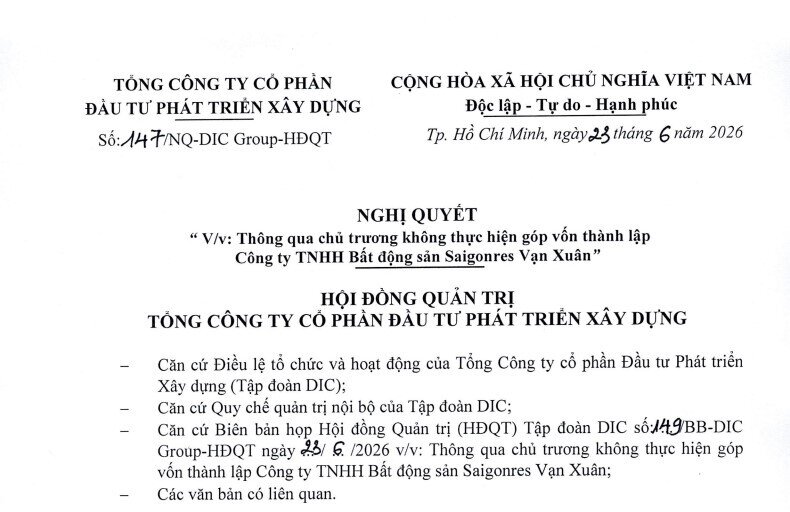 Động thái gây chú ý: DIC Corp bất ngờ rút lui khỏi dự án 4.300 tỷ đồng