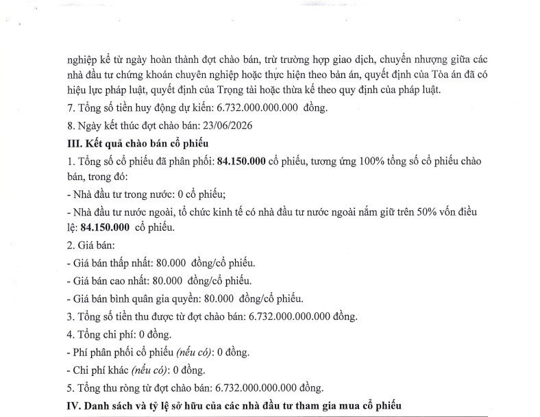 Vinpearl (VPL) hút thành công 255 triệu USD từ các quỹ đầu tư quốc tế