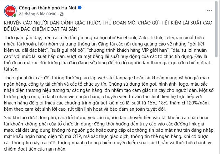 Cảnh báo nóng: "Gói tiết kiệm lãi 20%/năm" có thể là chiêu lừa