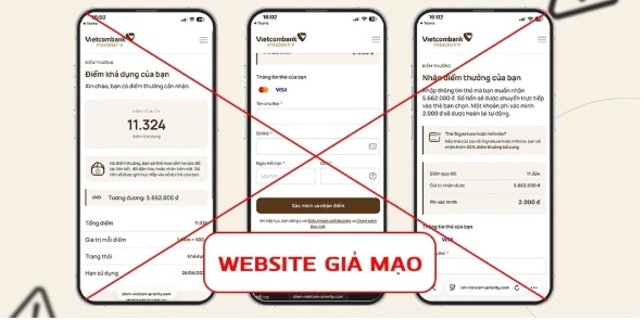 Đừng bấm vào tin nhắn này nếu dùng Vietcombank