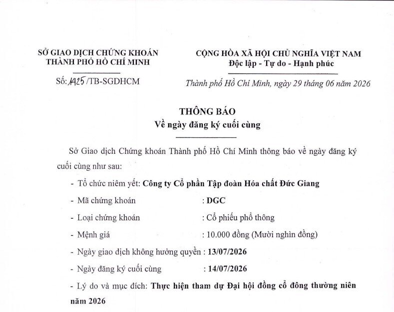 DGC sắp họp cổ đông, loạt vấn đề "nóng" chuẩn bị được hé lộ