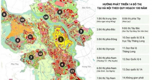 14 đô thị trong tương lai của Hà Nội