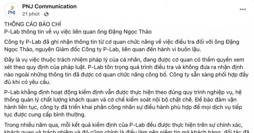 Nóng: PNJ lên tiếng sau khi cựu Giám đốc P-Lab bị bắt trong vụ buôn lậu kim cương xuyên quốc gia