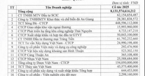 Cộng đồng chứng khoán xôn xao: Vinamilk, Sabeco và FPT Telecom chiếm tới 77% cổ tức của SCIC