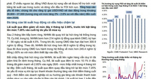 Tỷ giá USD/VND sẽ lên 27.000 đồng vào cuối năm 2026?