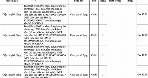 Loạt i16 Pro Max chưa sử dụng được đem đấu giá, giá rẻ hơn cả tai nghe chính hãng