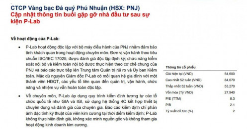 28.000 viên kim cương bị điều tra, chuyên gia nói gì về tương lai của PNJ?