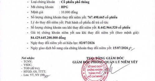 Gần 768 triệu cổ phiếu HPG sắp được đưa vào giao dịch