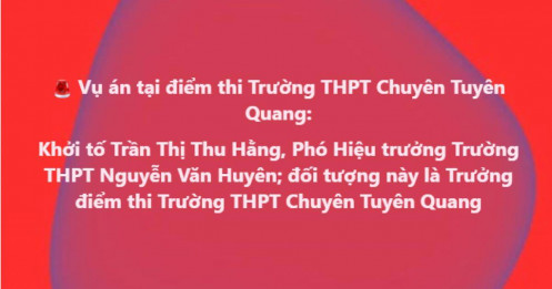 Nữ hiệu phó bị khởi tố trong vụ điểm Toán trường chuyên cao bất thường
