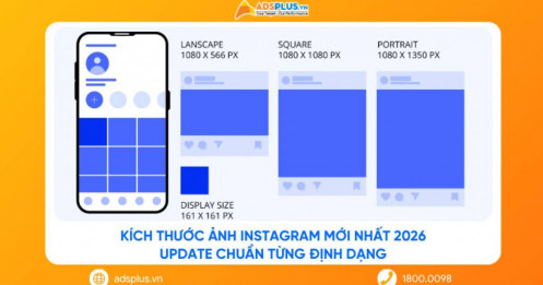 Kích thước ảnh Instagram mới nhất 2026: Update chuẩn từng định dạng