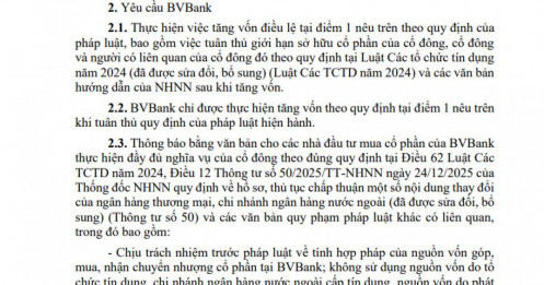 Trước thềm niêm yết HSX, BVBank được NHNN chấp thuận tăng vốn điều lệ thêm hơn 3.500 tỷ đồng