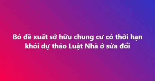 Tin vui cho người mua nhà