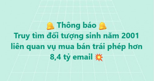Công an truy tìm đối tượng liên quan đường dây mua bán hơn 8,4 tỷ email