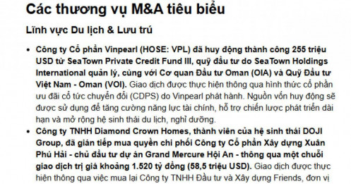 Loạt thương vụ M&A "bom tấn" trong nửa đầu năm 2026