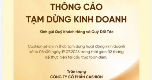 Một chuỗi cửa hàng kim cương Cashion tạm dừng kinh doanh