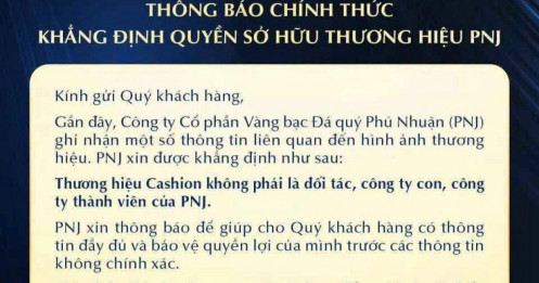 PNJ nói gì sau khi Cashion bất ngờ đóng cửa để tái cấu trúc?