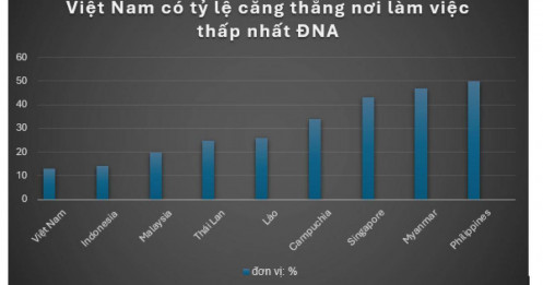 Việt Nam có tỷ lệ căng thẳng nơi làm việc thấp nhất ĐNA