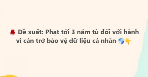 Đề xuất phạt tù đến 3 năm nếu cản trở bảo vệ dữ liệu cá nhân