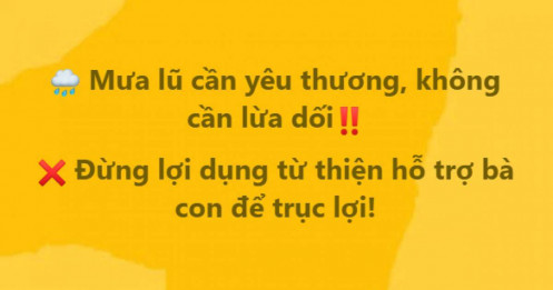 Cảnh báo chiêu giả mạo kêu gọi ủng hộ vùng lũ để lừa đảo
