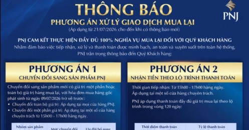 PNJ siết quy trình mua lại: Chỉ giao dịch 2 giờ mỗi ngày