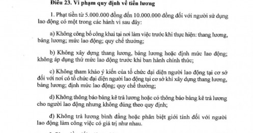 Doanh nghiệp chậm trả lương sẽ bị phạt cả trăm triệu?