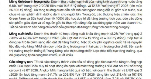 Lợi nhuận sơ bộ quý 2 Vinamilk (VNM) tăng gần 30%