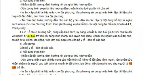 Đề xuất mới: Người từ 40 tuổi nên bắt đầu chuẩn bị cho giai đoạn nghỉ hưu