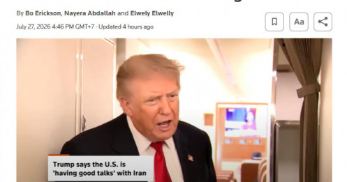 Tổng thống Trump nói Mỹ và Iran đang ‘đàm phán tốt đẹp’