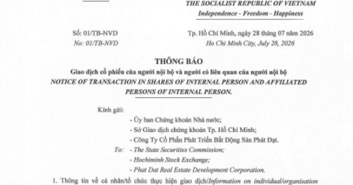 Chủ tịch Nguyễn Văn Đạt đăng ký mua 20 triệu cổ phiếu PDR