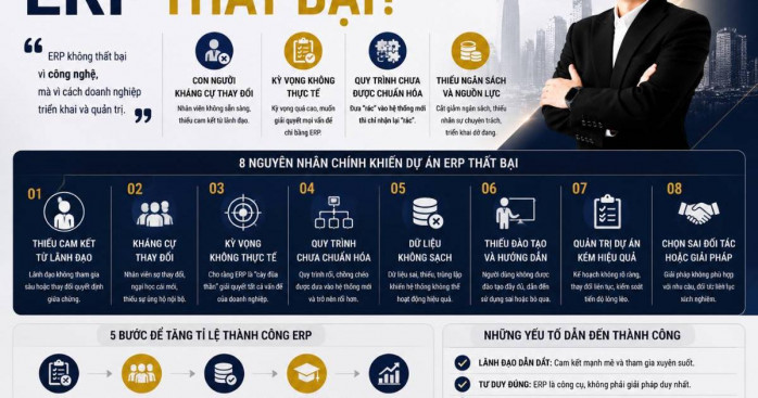 Vì sao nhiều dự án ERP thất bại?
