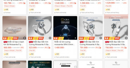 Nhẫn "kim cương" giá rẻ trên Shopee có thực sự đáng mua?