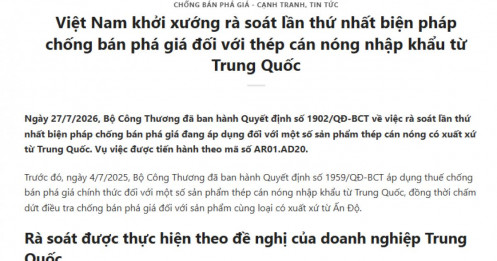 Động thái mới của Bộ Công Thương sau khi áp thuế thép HRC đang được nhiều người chú ý